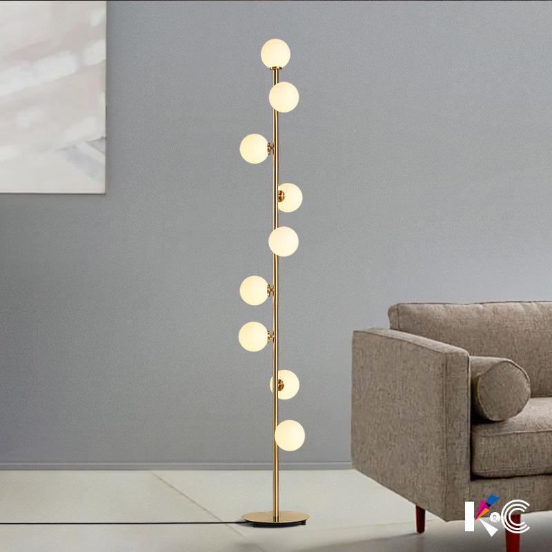 Nordic Multi-Head Magic Bean Floor Lamp - Creative Luxury Decor for Living Room and Bedroom.