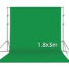 6 * 9.8ft Professional Green Screen Backdrop for Portrait, Video , made of PolyesterCotton Fabric, Seamless Design, with Rod  , Easy to   up S