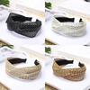 Headbands Weaving Grass Cross Knot Womens Solid Color Hair Accessories
