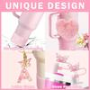 8pcs Cup Accessories for Cup 30oz 40oz Includes Butterfly Straw Cover Cap Silicone Boot Alphabet Handle Charm Initials Sticker