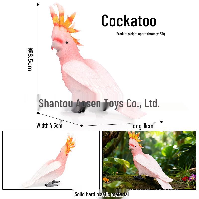 Children's Static Wild Animal Bird and Parrot Figure Set