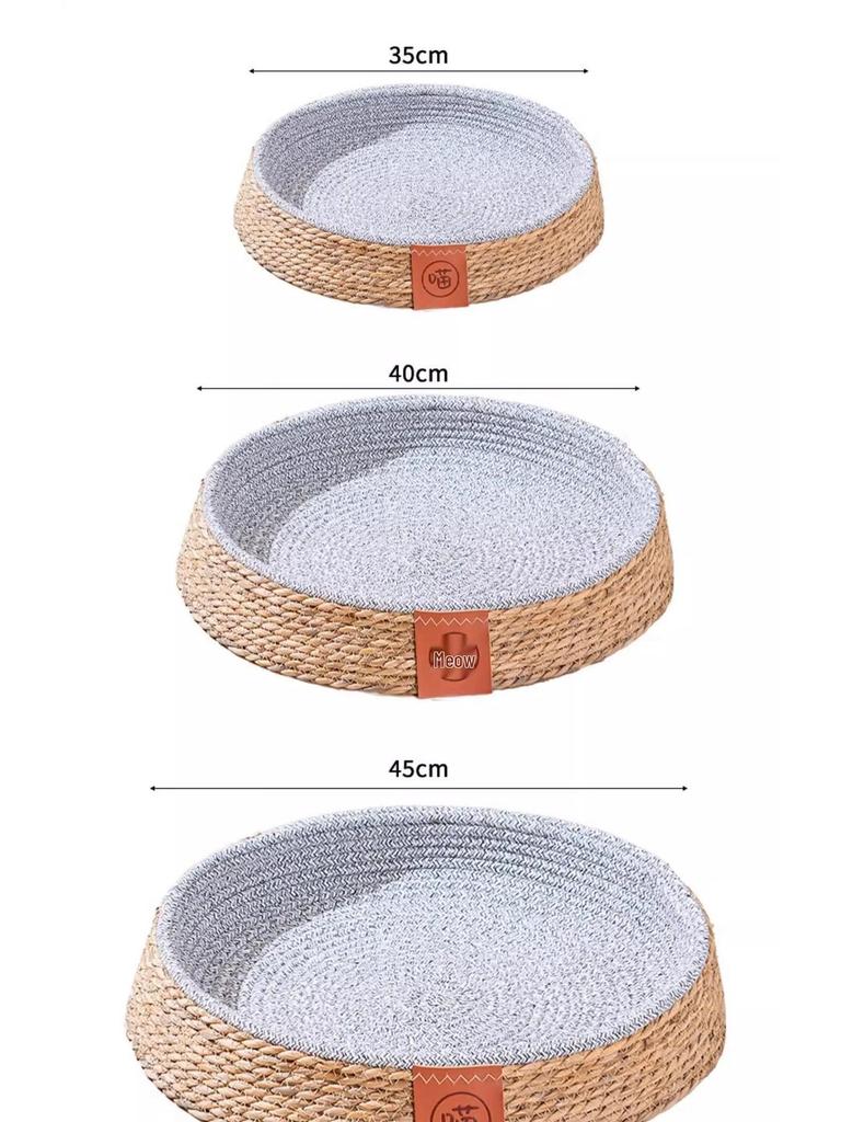 Four Seasons Breathable Rattan Cat & Dog Bed - Comfortable Summer Pet Villa