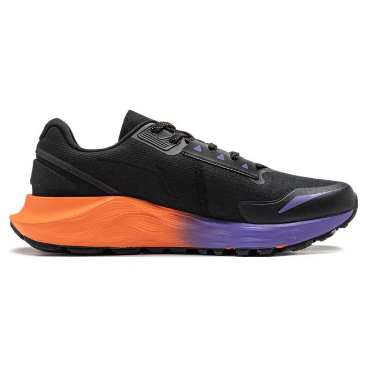 New LiNing Yufeng Cushioning Anti Slip And Wear Resistant Low Top Running Shoes Men's Black Orange Purple ARST055-3