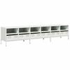 VidaXL TV Stand White 202x39x43.5 Cm Cold-rolled Steel, TV Bench, Metal Furniture, Multimedia Furniture, TV Sideboard, Furniture 3307160