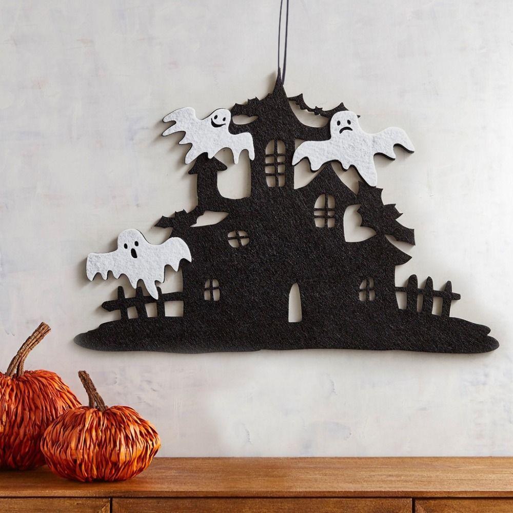 Black Halloween Hanging Ornament Non-woven Fabrics Ghost Hanging Ornament Multipurpose   Indoor