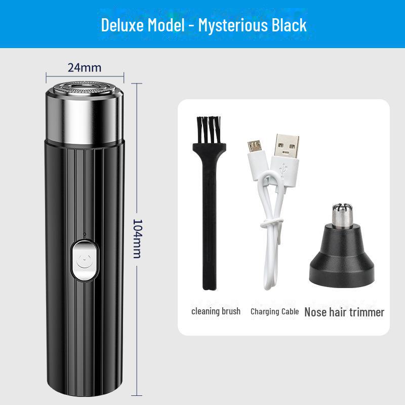 Portable USB Rechargeable Electric Razor for Men, Washable Beard Shaver
