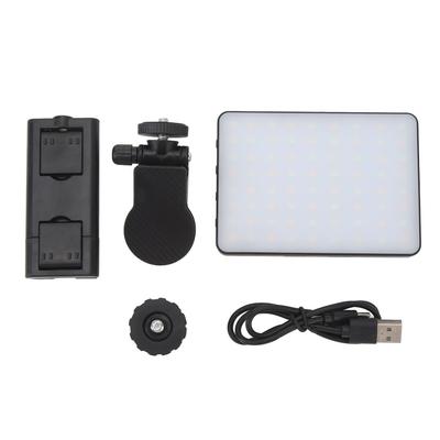 Webcam Licht 3 Kleurtemperatuur Traploos Dimmen 3000K tot 9900K Type C Opladen Clip Invullicht
