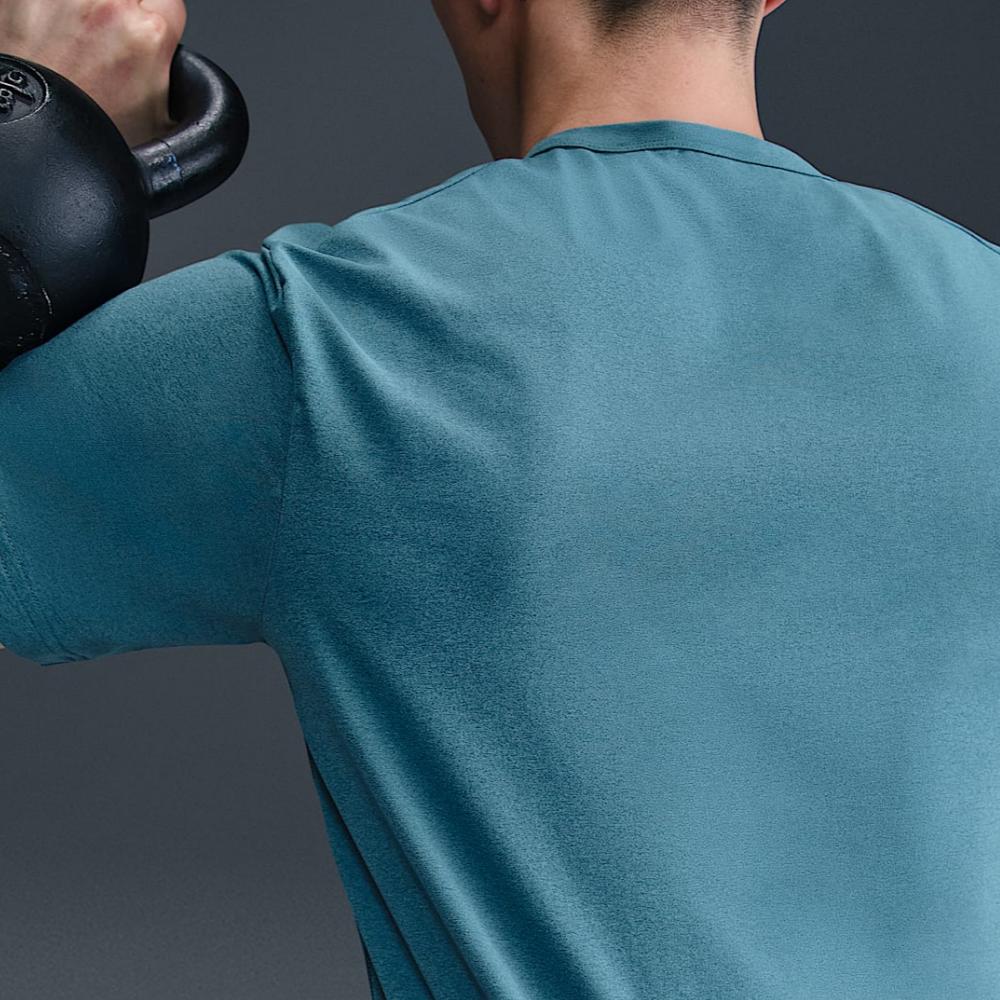 Nike Hyverse Dri-Fit UV Simple Comfortable Pullover Short Sleeve T-Shirt Men Tops Smoke-Blue HQ7988-006