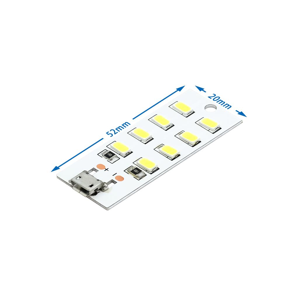 1 szt. wysokiej jakości 5730 smd 5V 430mA~470mA Biały panel oświetleniowy LED Mirco Usb 5730 Światło USB mobilne Światło awaryjne lampka nocna