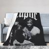 Rapper Tupac  Blanket Flannel 2pac Hip Hop Super Warm Throw Blanket for Outdoor Travel Bedroom Quilt