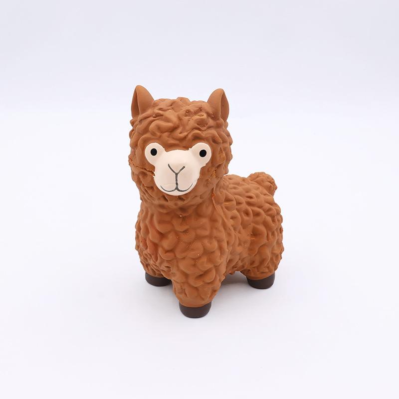 

Biting-resistant Dog Sound-Producing Toy, Latex Toy, Sound-producing Alpaca, Biting and Teething Cartoon Alpaca Dog Toy