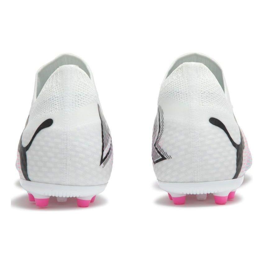 Puma Future 7 Ultimate 7 Pro Round Toe Lace-Up MG Soccer Shoes Men Soccer Shoes White Pink Black 107709-01