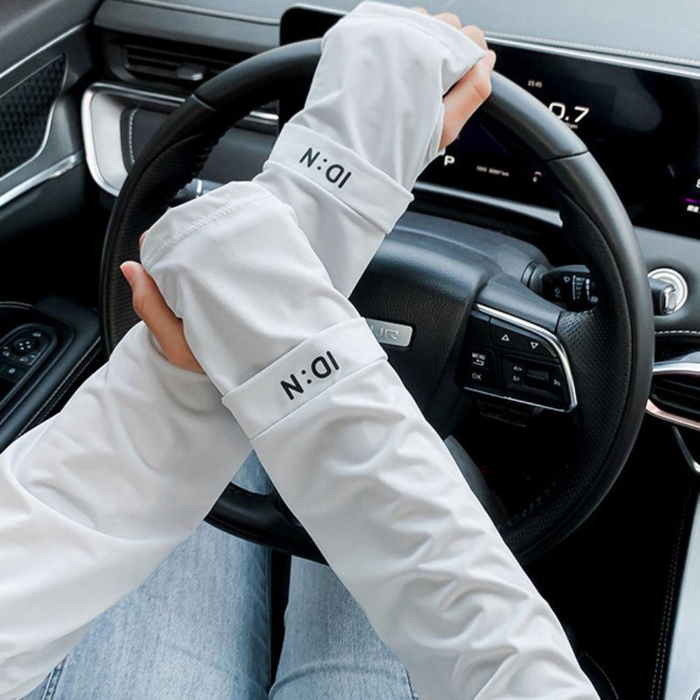 Sun Protection Ice Silk Sleeves Anti-UV Cycling Gloves Breathable Sunscreen Sleeve  Women/men