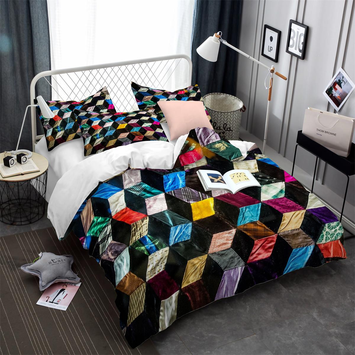 

Роскошные 3D Черные Стерео Комплекты Постельного Белья Простота Золочение Постельное Белье Женщины Девушки Односпальный Двуспальный Твин Квин Кинг Размер Наборы Пододеяльников EU Single 135x200cm