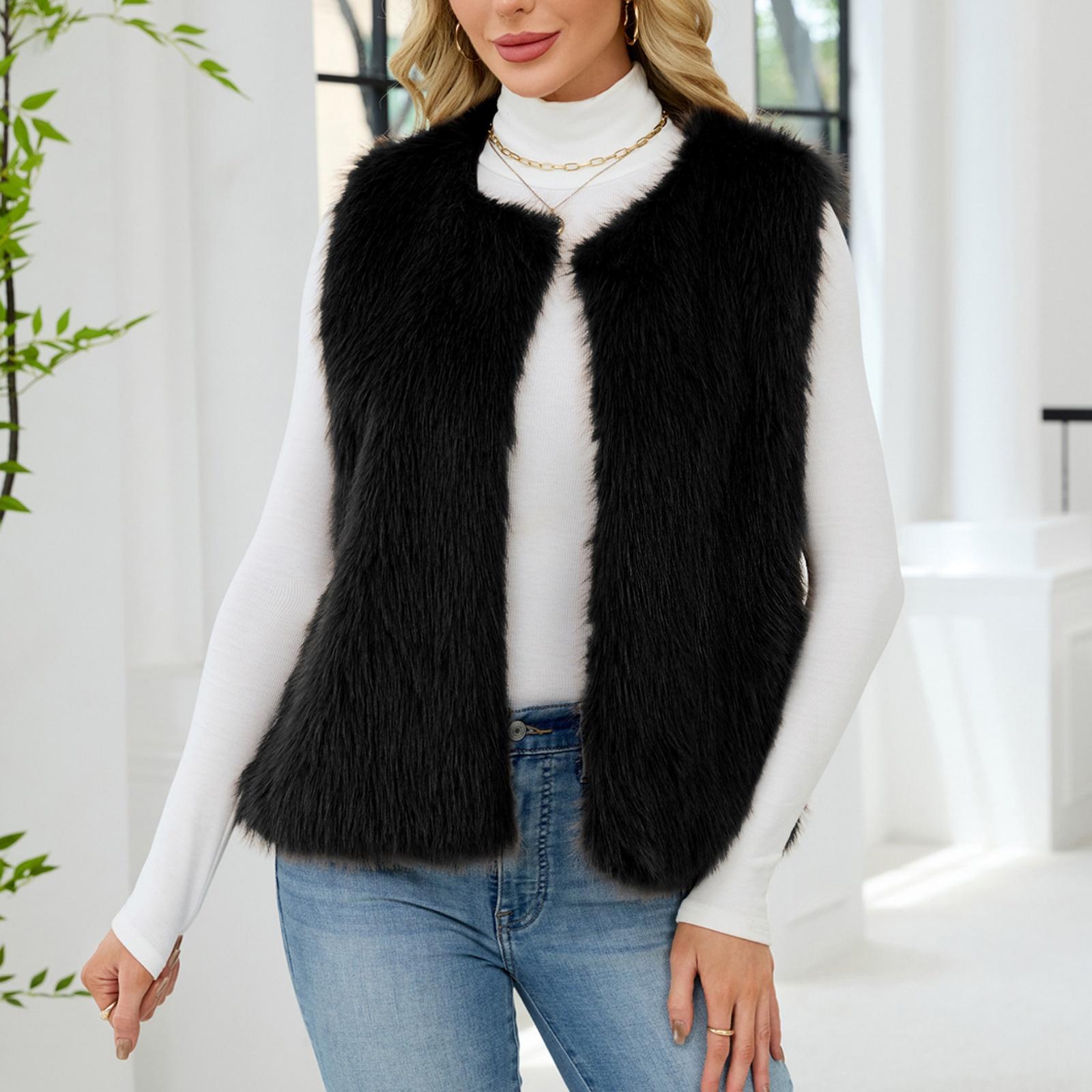 

Fashionable Women s V-neck Vest Sleeveless Jacket L