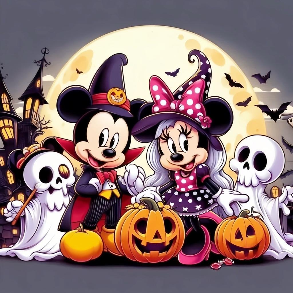 Diamond Mosaic Mickey Mouse Cross Stitch Painting New Arrival Embroidery Minnie Halloween Picture Rhinestones Home Decor