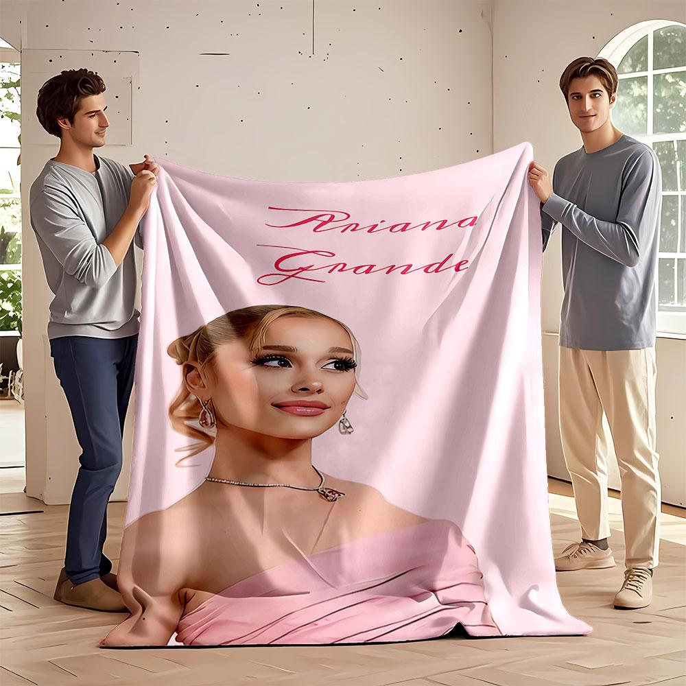 Pink Elegant Portrait Blanket for All Seasons Blanket Lunch Break Throw Gift