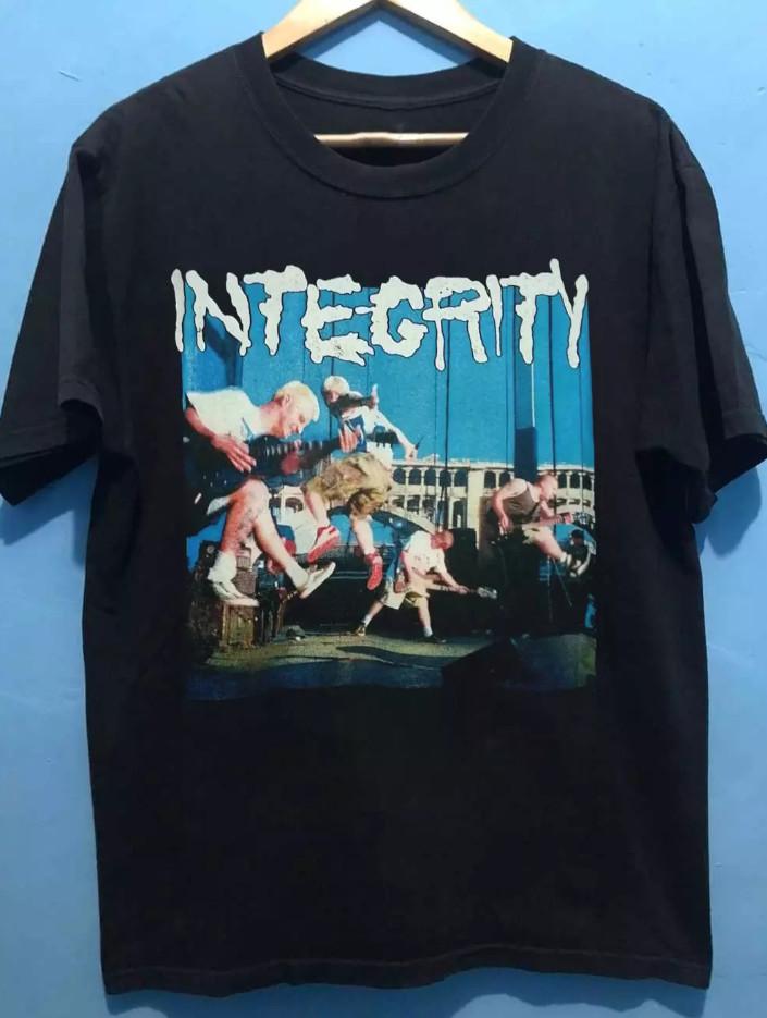 VTG Integrity Band Short Sleeve Cotton Black All Size Shirt S