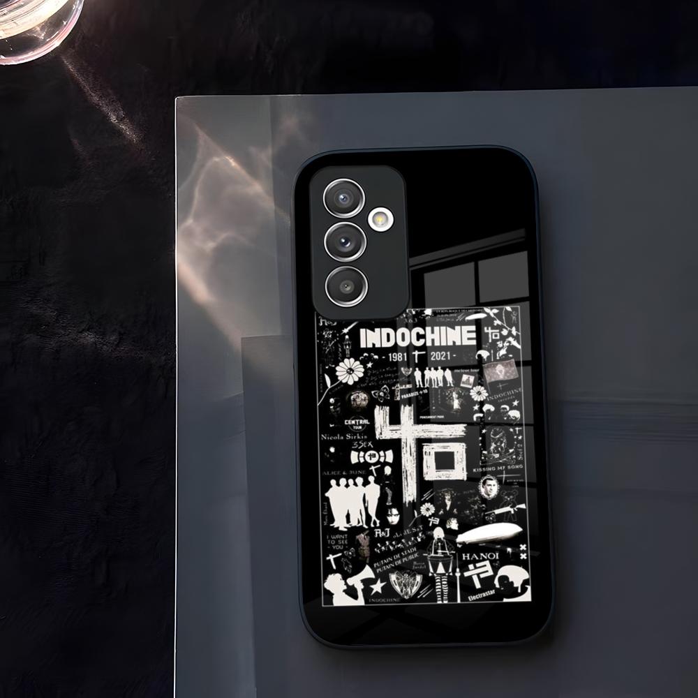 

Best Of Indochine Band Phone Case Glass Back For Samsung A34 A14 A31 A12 A21 A52 A71 A20 A51 A40 A32 A72 A30 A54 Coque Samsung A10