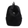 Schoolbag Korean version ins simple backpack women's high-value girl light travel backpack solid color new student schoolbag