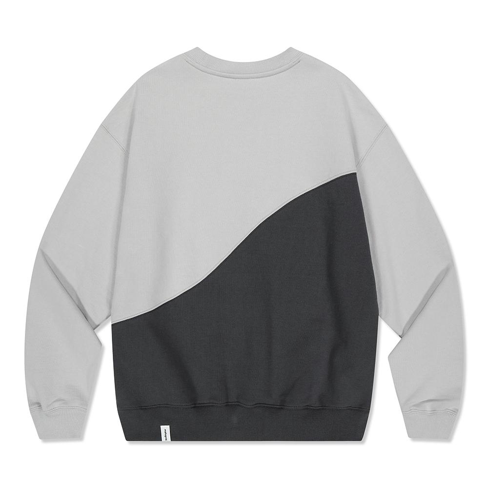 MAHAGRID Color Block Sweatshirt Gray(Mg2Dsmm445A)