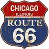 Vintage Route 66 Square Metal Tin Sign Garage Home Bar Decor 20x20cm