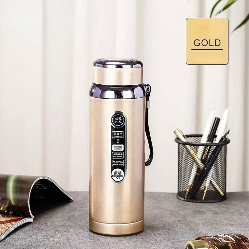 Large Capacity Thermos Cup 600ml /800ml/1000ml Vacuum Flasks Portable Stainless Steel Thermos Cup Water Bottle Travel Tea Mug Office Thermos Cup