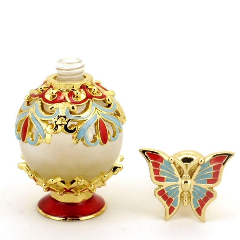 Arabian Style Antiqued Women Luxury Oils Dropper Bottle Essential Oil Bottle Butterfly  Bottle Empty Cosmetics Container