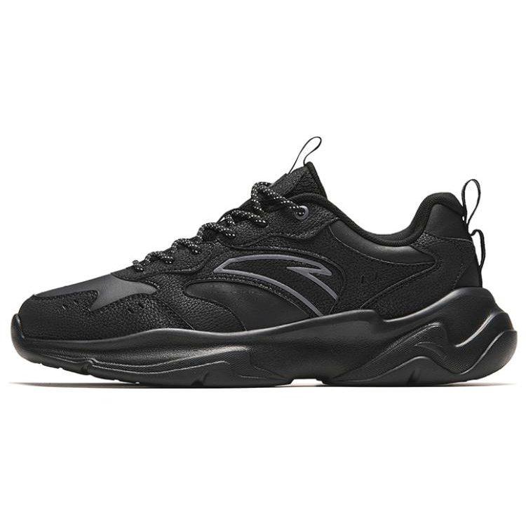 Anta Life Collection Textile, Synthetic Leather Versatile Abrasion Resistant Low top Casual Shoes Men's Black 912328815-5