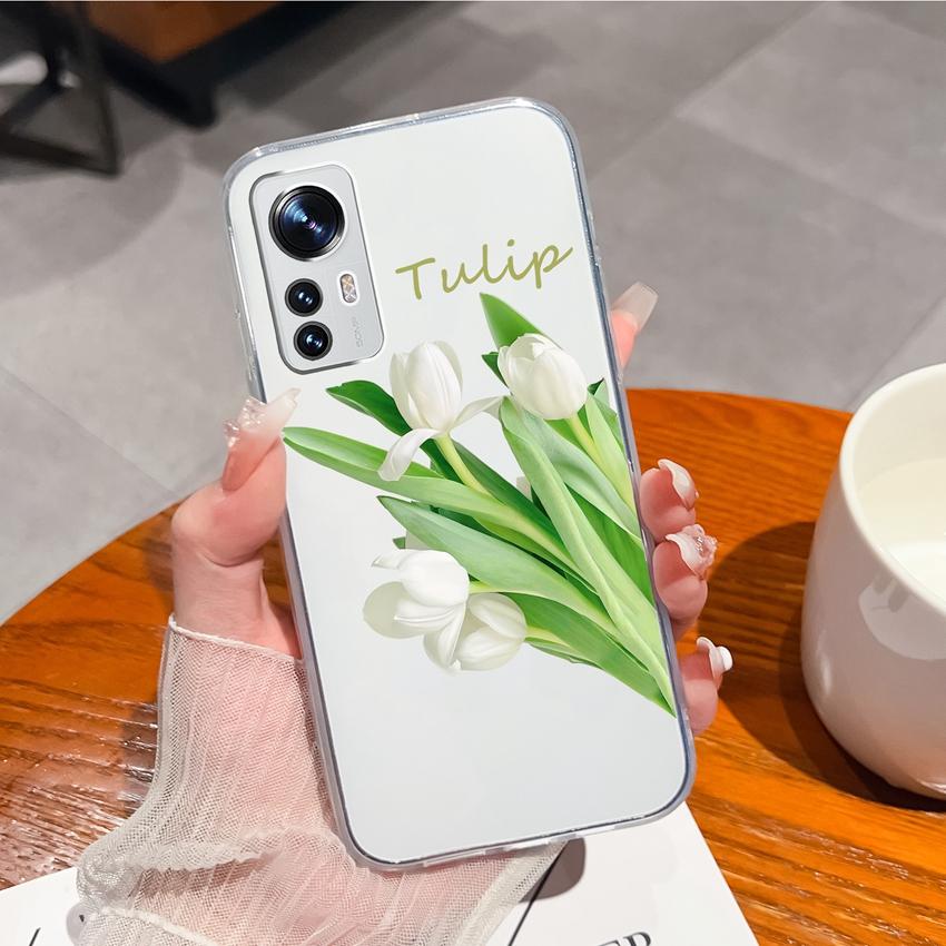 Transparente stoßfeste Handyhülle für Xiaomi Black Shark 1 2 4 5 3 Pro 15T 12 12S 12X 13 12T Schöner Blumen-Displayschutz Weiche Hülle für Xiaomi Gehäuse