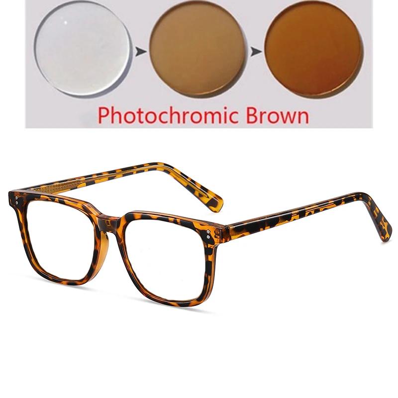 Diopter 0 -0.5 -0.75 To -6.0 Square Myopia Lens Polarized Sunglasses Women Men Retro TR90 Anti-Glare Prescription Spectacles