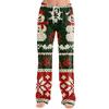 Women's Christmas Print Casual Pants with No Pockets for Holiday Wear