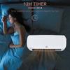 Wall-Mounted Fan Heater 2000W with Remote Control 2 Heat Modes LED Display 12h Timer for Bathroom