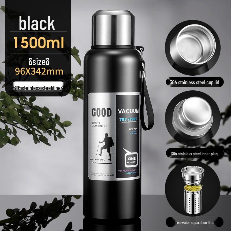 316 Stainless Steel Insulated Travel Flask - Large Capacity & Portable for Outdoor Use