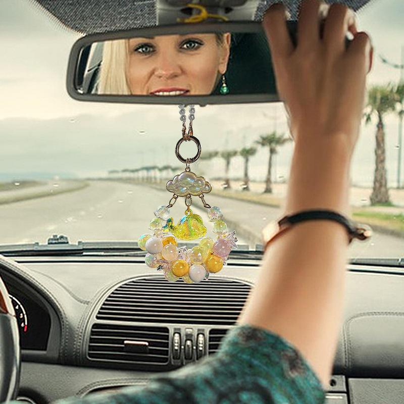Animal Car Ornament Swing Charm Pendant For Truck Mirror Car Charm With Bead Whale Shape For Auto Truck Travel Camper