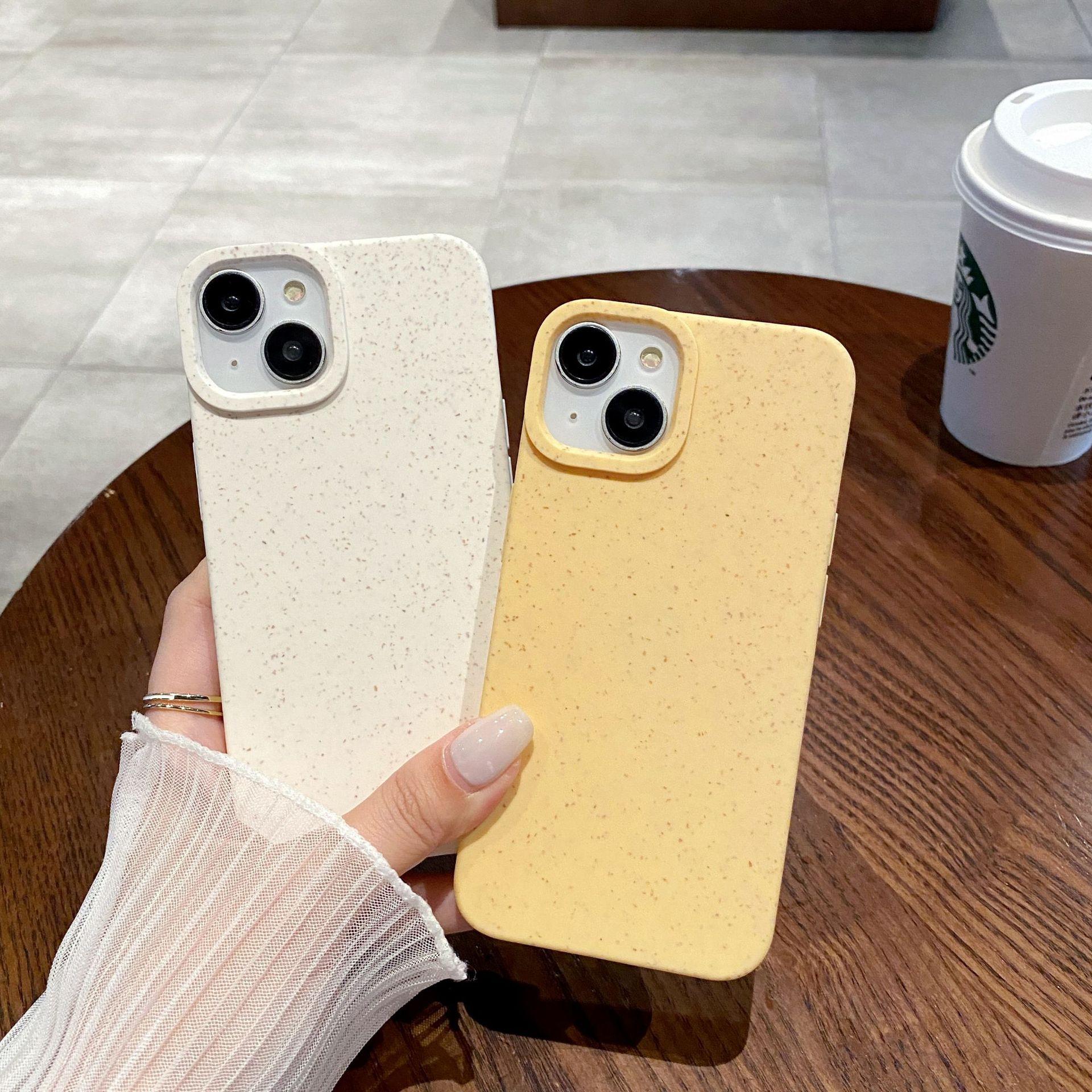 

Wheat Shell подходит для Apple 16PRO однотонный чехол для мобильного телефона iPhone11/13 High-end Ins противоударный защитный чехол из ТПУ Apple 7G/8G белый