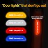 BGV1 4Pcs Car Logo Door Sticker Safety Warning Reflective Mark For Dacia Duster Sandero Stepway Logan Spring Dokker Lodgy Jogger MCV