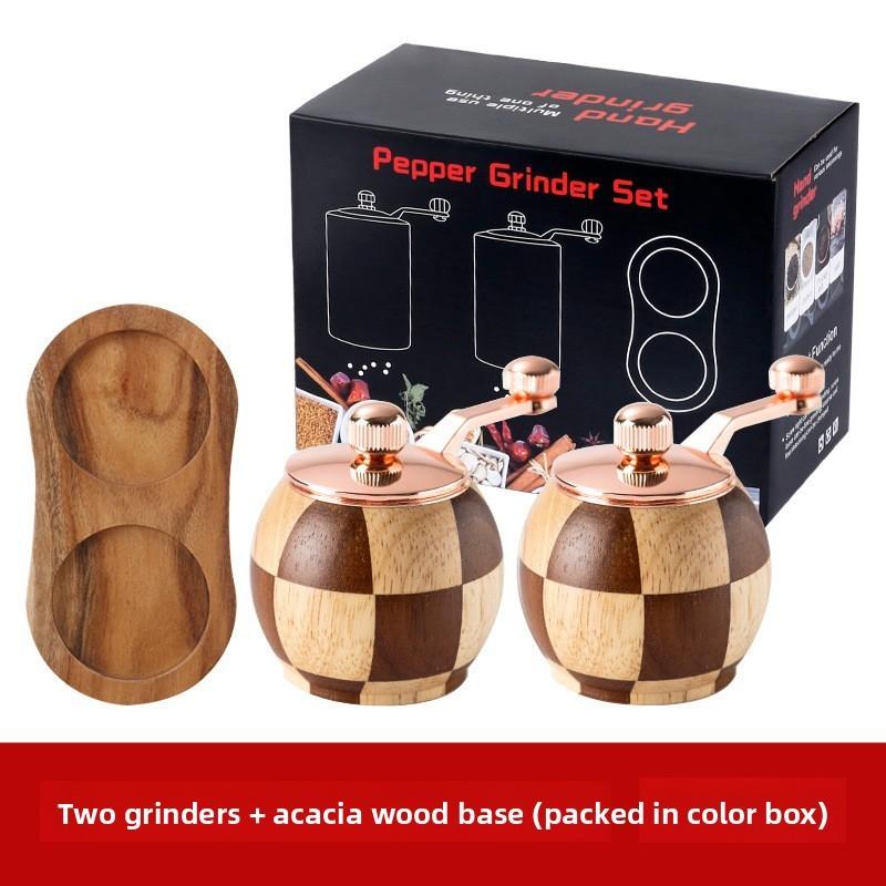 Holz Pfeffermühlen Set Mit Einstellbarem Grobmahlwerk Für Die Küche