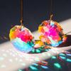 1 pièce avec corde en cristal coloré, boule prisme, pendentif attrape-soleil, décoration artisanale de jardin pour la maison, la Saint-Valentin, cadeau des mères