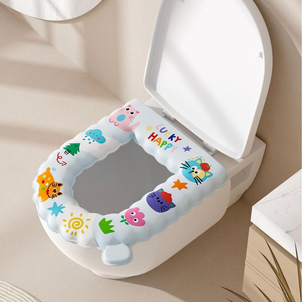 Silikon-Schaumring Universeller WC-Sitzbezug - Waschbares Kissen für alle Jahreszeiten