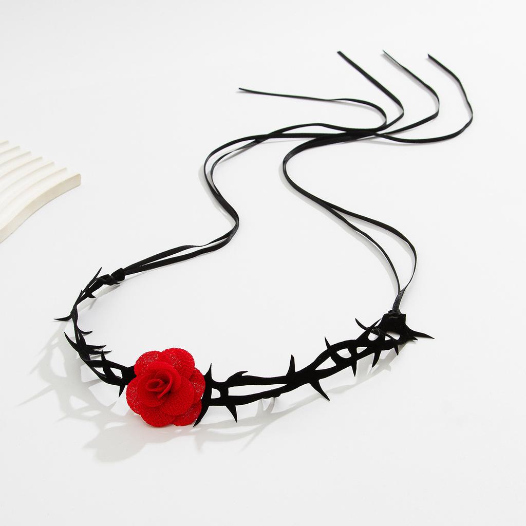 Accessories Gothic Dark Wind Thorns Rose Elastic Thigh Chain Sexy Lace Strap Fringed Leg Ring
