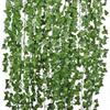 210Cm Green Silk Artificial Hanging Christmas Garland Plants Vine Leaves Diy Home Table Wedding Party Bathroom Garden Decoration