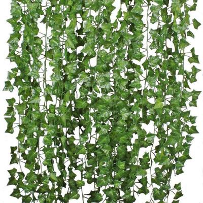 210 cm Grün Seide Künstliche Hängende Weihnachtsgirlande Pflanzen Ranke Blätter DIY Zuhause Tisch Hochzeit Party Badezimmer Garten Dekoration