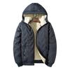 Men's Fleece Cotton Jacket Windproof Waterproof Stand Collar Coat Faionable Urban Sle Long Sve Coat Jacket
