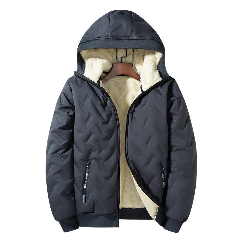 Men's Fleece Cotton Jacket Windproof Waterproof Stand Collar Coat Faionable Urban Sle Long Sve Coat Jacket