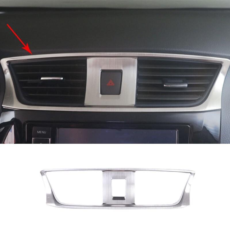 Silver Central Console Air Outlet Vent 1pcs For Nissan Sentra Sylphy 2013-2019