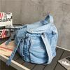 Dámská džínová crossbody taška Velkokapacitní taška přes rameno