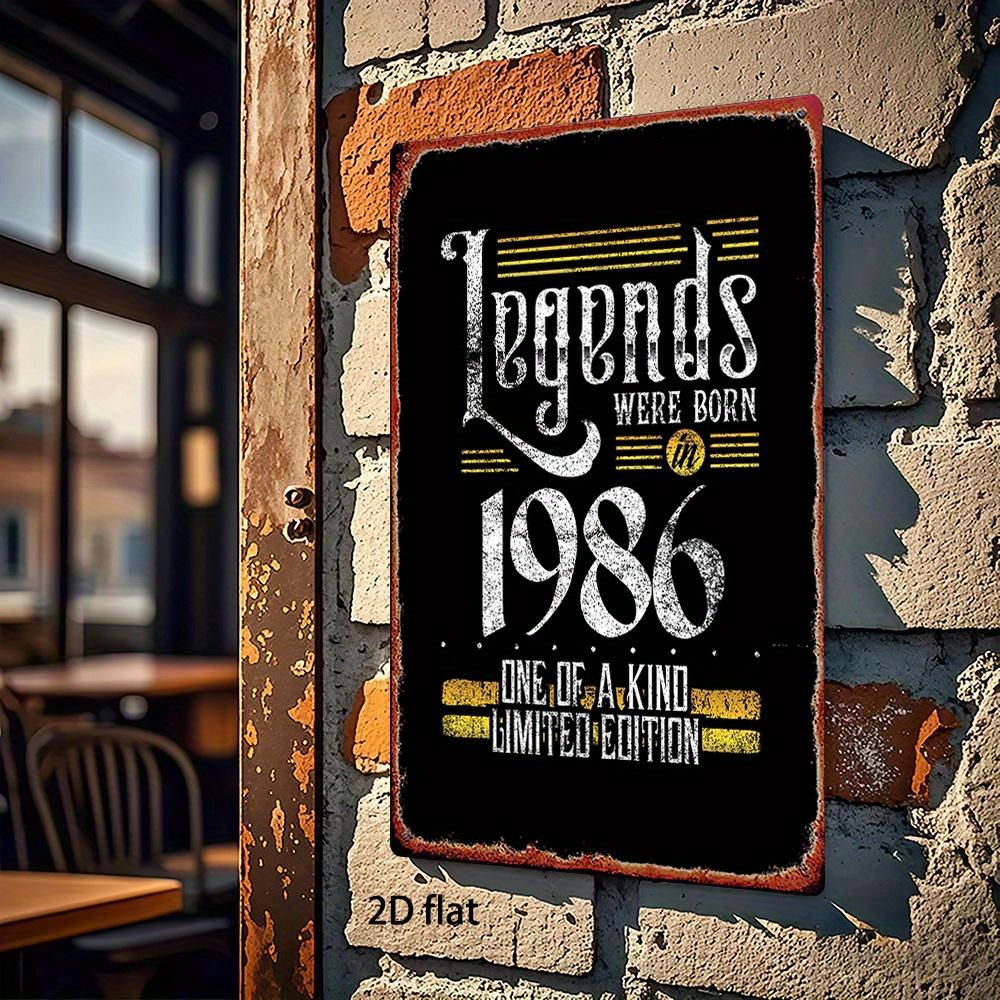 D Flat D FlatD Flat pc Vintage Metal Wall Sign Limited Edition Retro Plaque with Legends Were Born In Desig