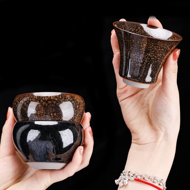 Ceramic Tasting Bowl Personal Single Grouse Tianmu Glaze Jianzhan Kiln Change Household Tea Cup Set Whol