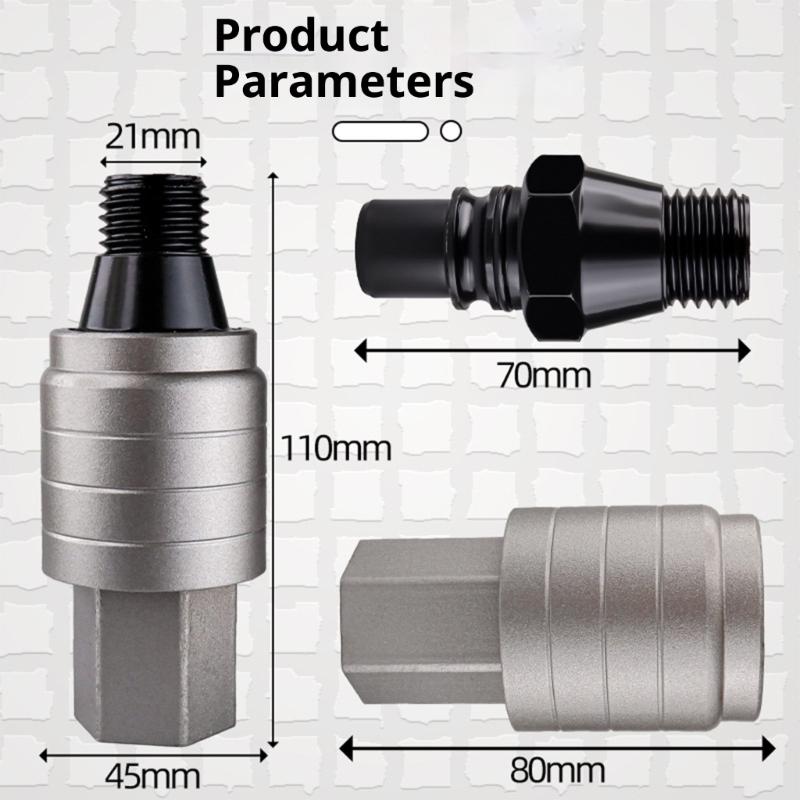 Quick Changing Water Drill Bit Adapters Stable Clamping Design High Strengthes Alloy Steel For Accuracy Drilling